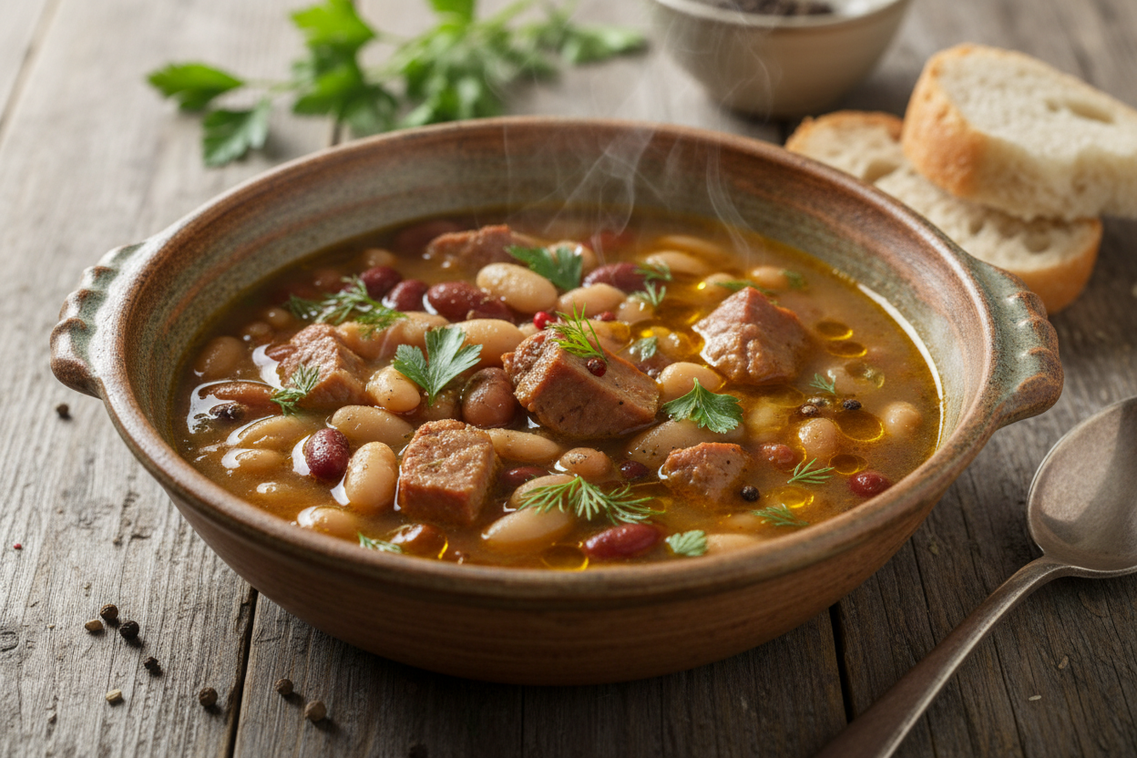 Bean soup with pork