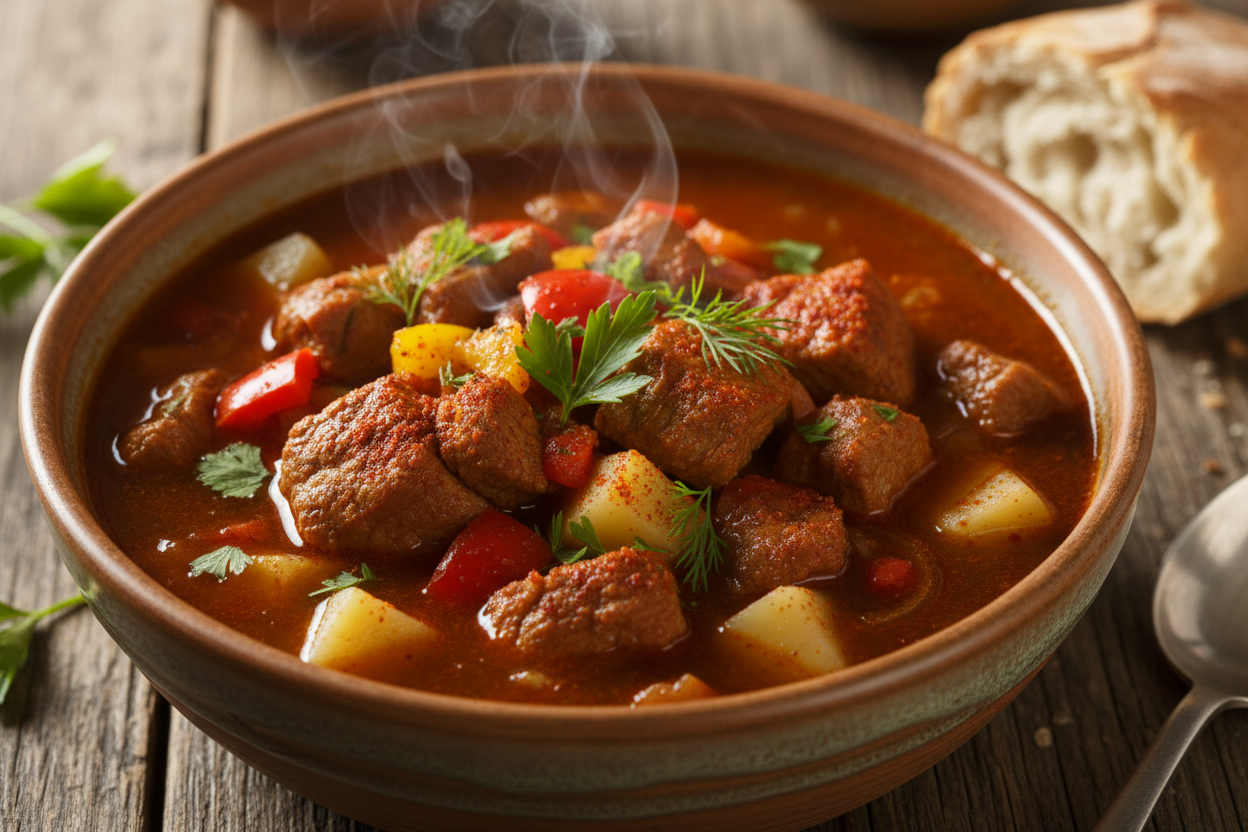 Cūkgaļas gulaša zupa