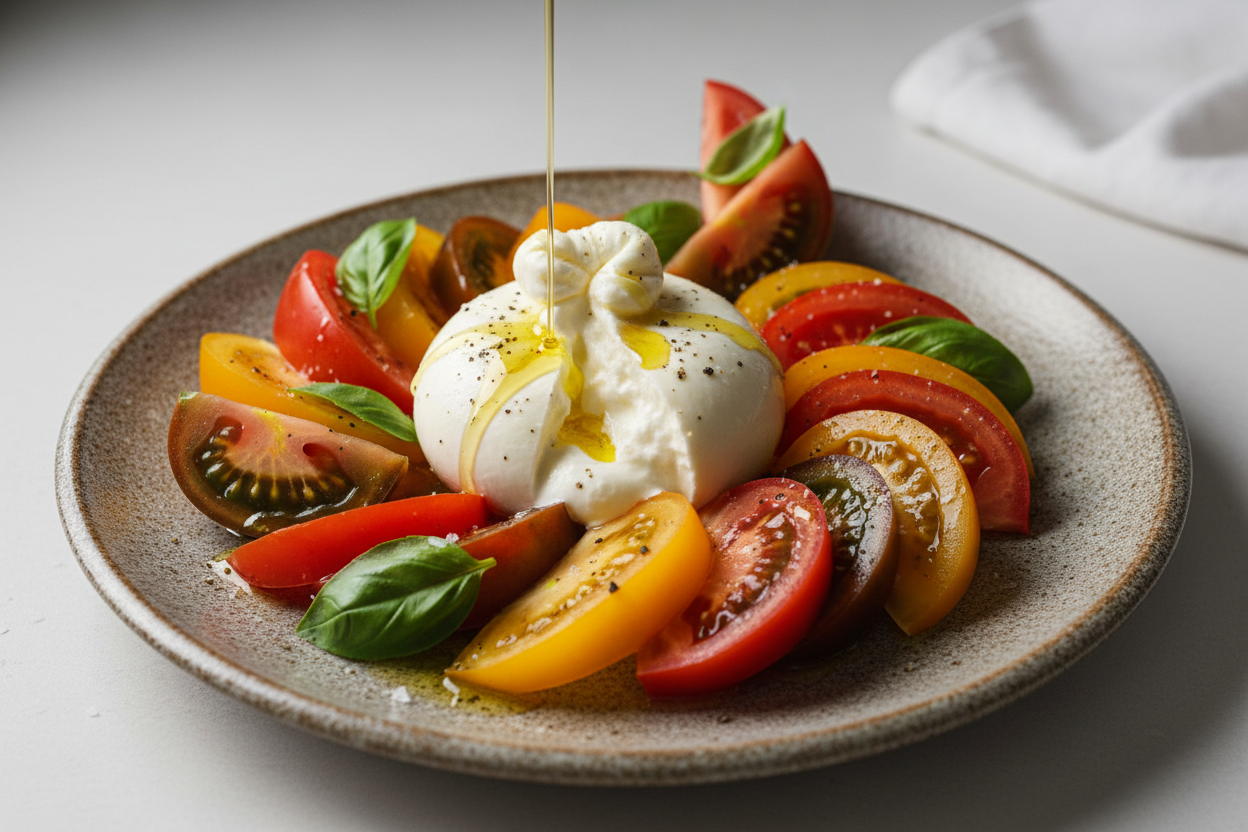 Symphony of Tomatoes and Burrata